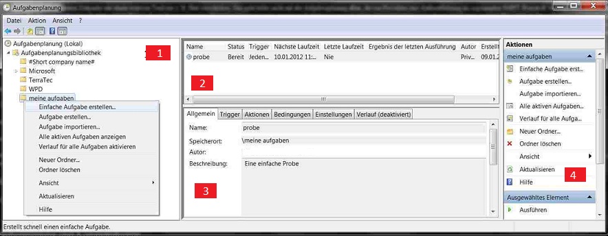 Screenshot Aufgabenplanung Windows 7 home