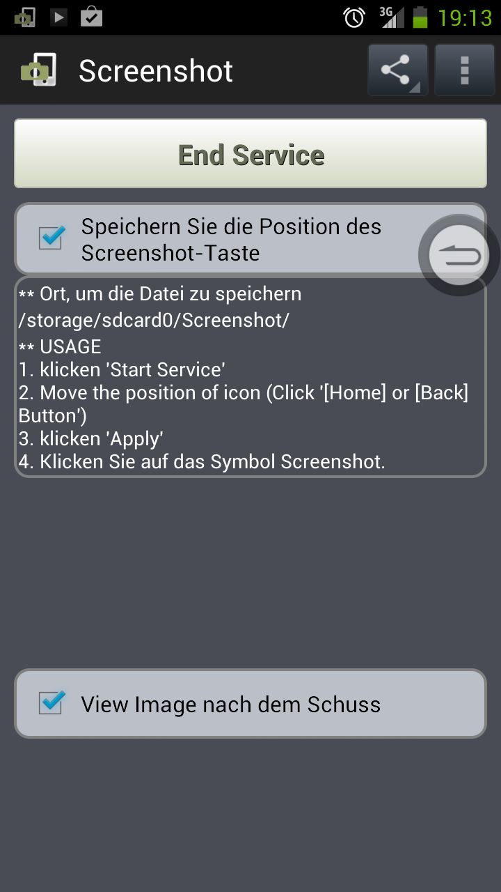 Screenshot der Screenshot-Software MYLUNGLAB