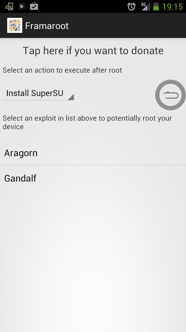 Screenshot von der Freeware-APP framearoot