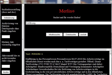 Merlin - Desktopsuchmaschine