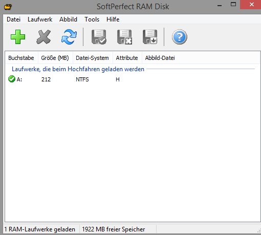 Bild vom Startfenster von Soft Perfect