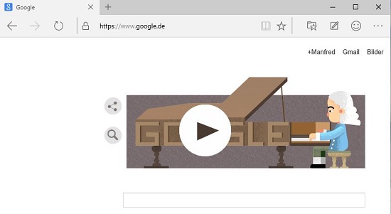 Browser Spartan im Build 10074 (Projekt im frhen Entwicklungsstadium)