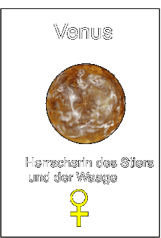 Tiertarot: Beschreibung der Venus als Herrscherin ber den Stier